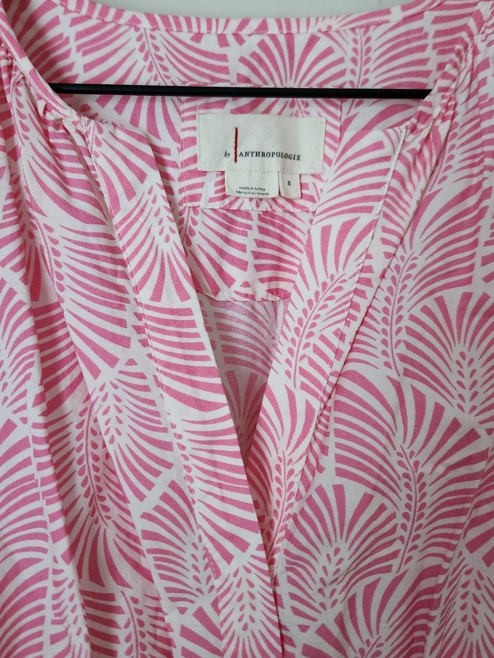 Anthropologie | The Somerset 100% Cotton Maxi Dress Raspberry Motif - Size S - Picture 5 of 12